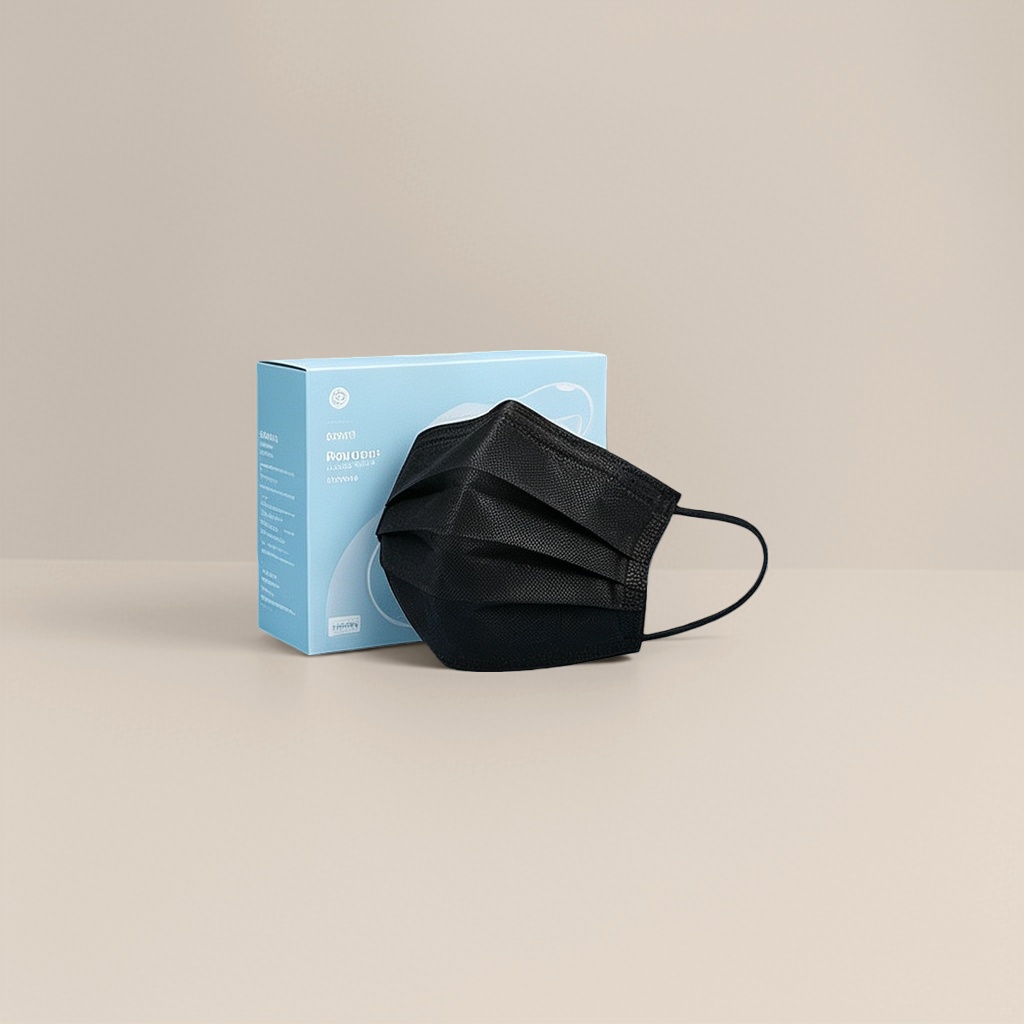 Black mask, three-layer protection, breathable and comfortable, daily medical surgical mask Application Scenario