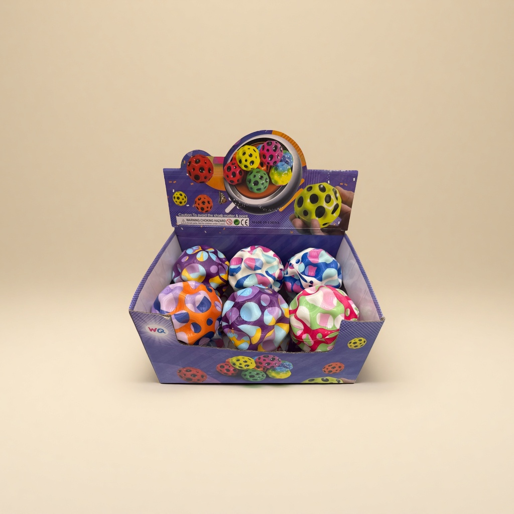 Colorful patterned spherical toys, children's educational grasping elastic soft rubber balls Application Scenario