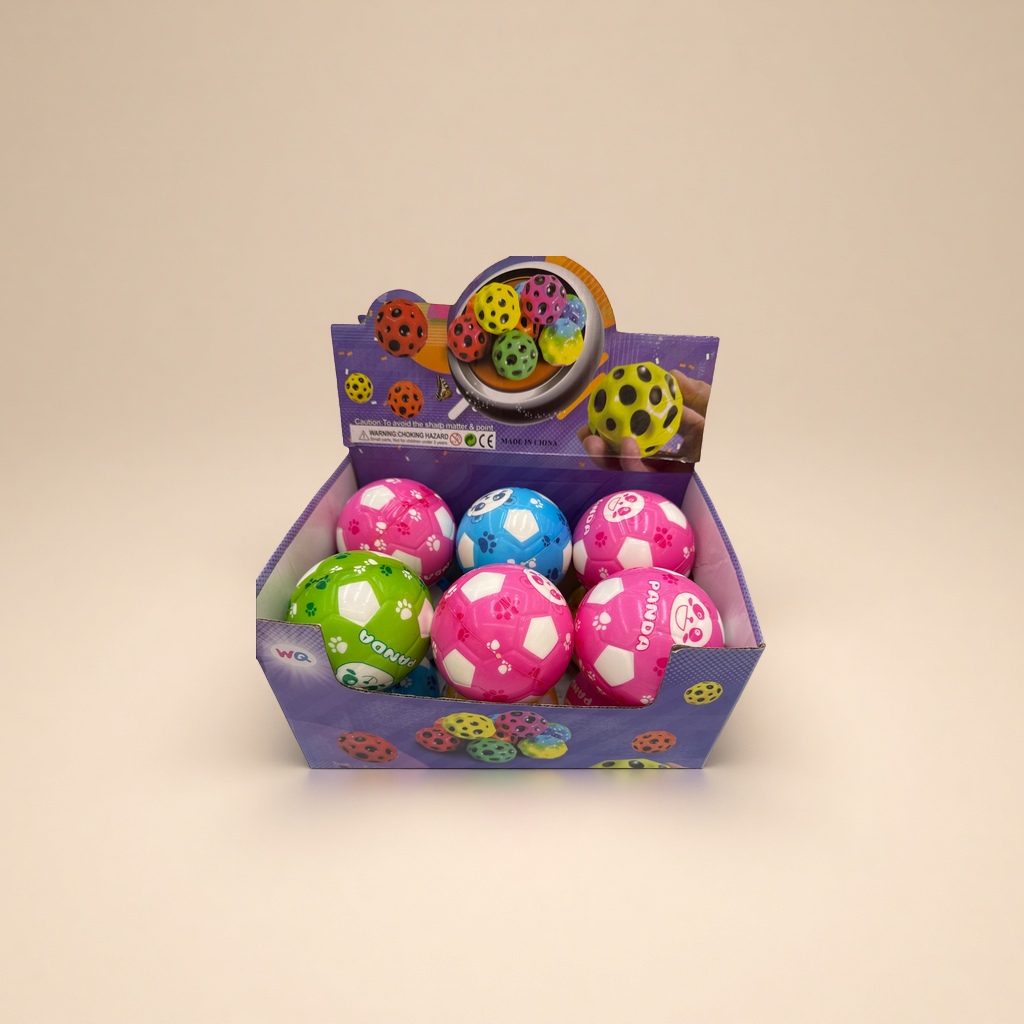 A football with colorful panda patterns details Picture