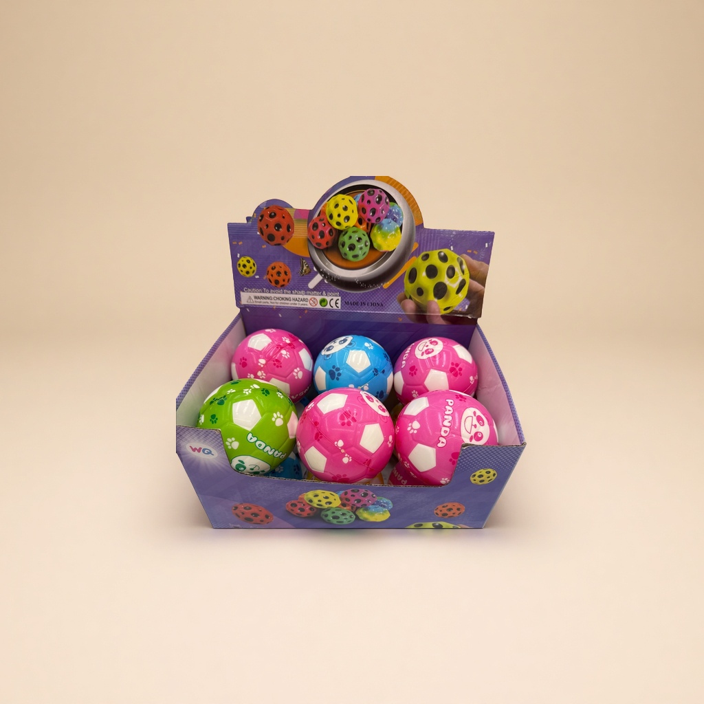 A football with colorful panda patterns Application Scenario