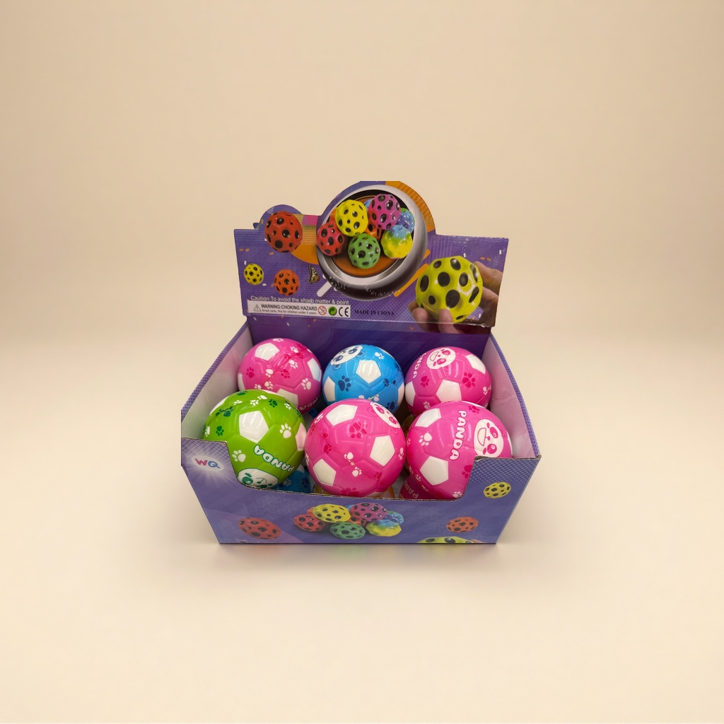 A football with colorful panda patterns Specification image