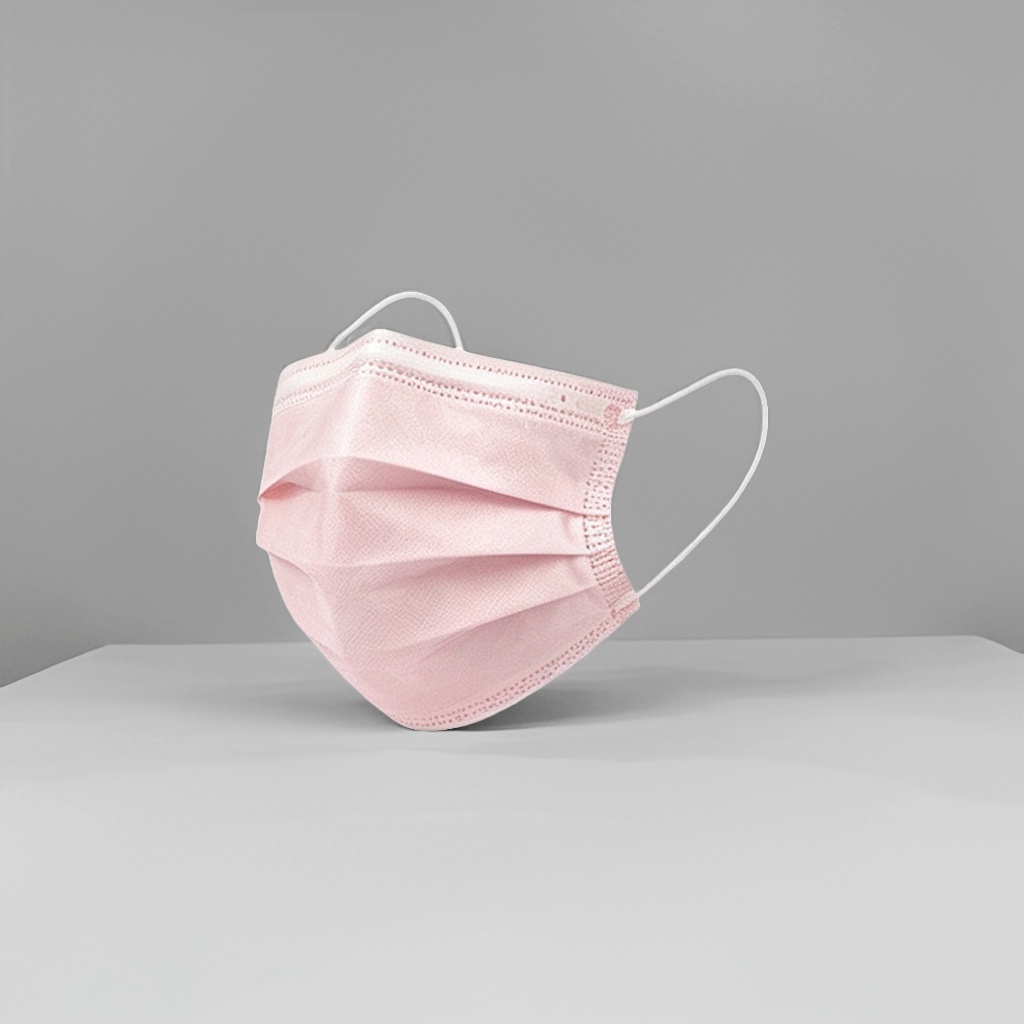 Pink cotton soft and skin-friendly mask, single-piece independent packaging, dust-proof daily commuting mask, sun protection details Picture