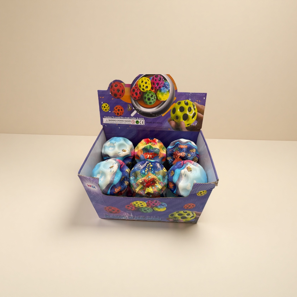 Colorful elastic balls, children's educational toys, fitness and stress-relieving elastic balls, 10cm details Picture