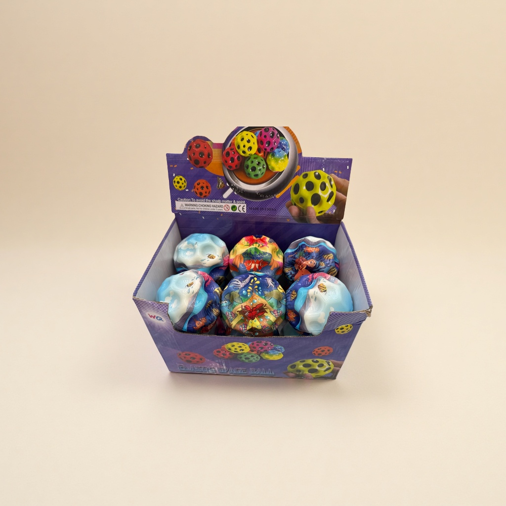 Colorful elastic balls, children's educational toys, fitness and stress-relieving elastic balls, 10cm Specification image