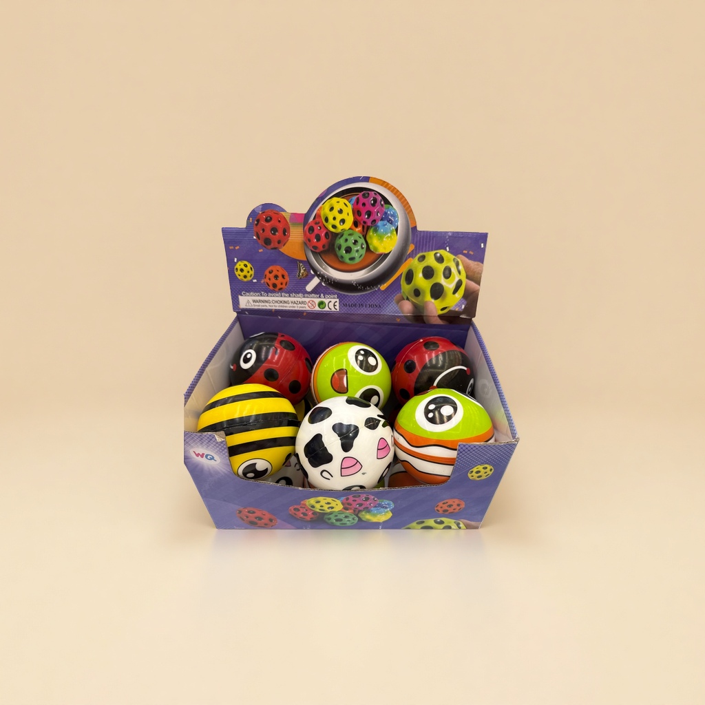 The colorful animal pattern bouncy ball is a children's educational toy that is soft, anti-slip and has good resilience Application Scenario