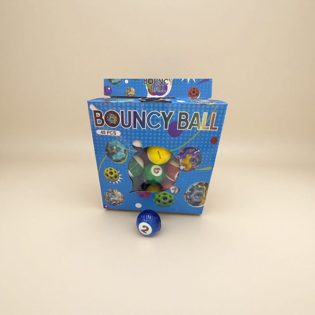Colorful bouncy ball set with packaging box, children's educational and stress-relieving toys, sports training assistance details Picture