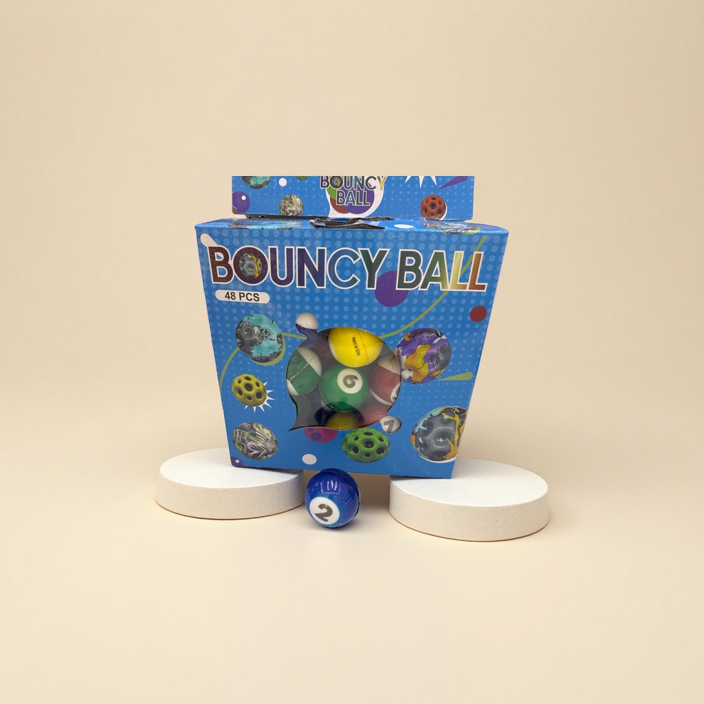 Colorful bouncy ball set with packaging box, children's educational and stress-relieving toys, sports training assistance Application Scenario