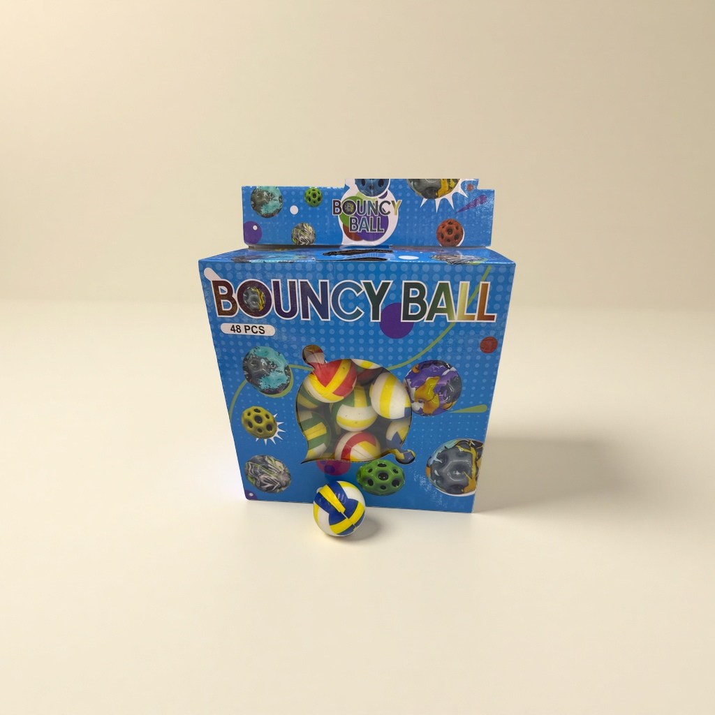 Colorful bouncy ball set with packaging box, children's educational and stress-relieving toys, safe and environmentally friendly details Picture