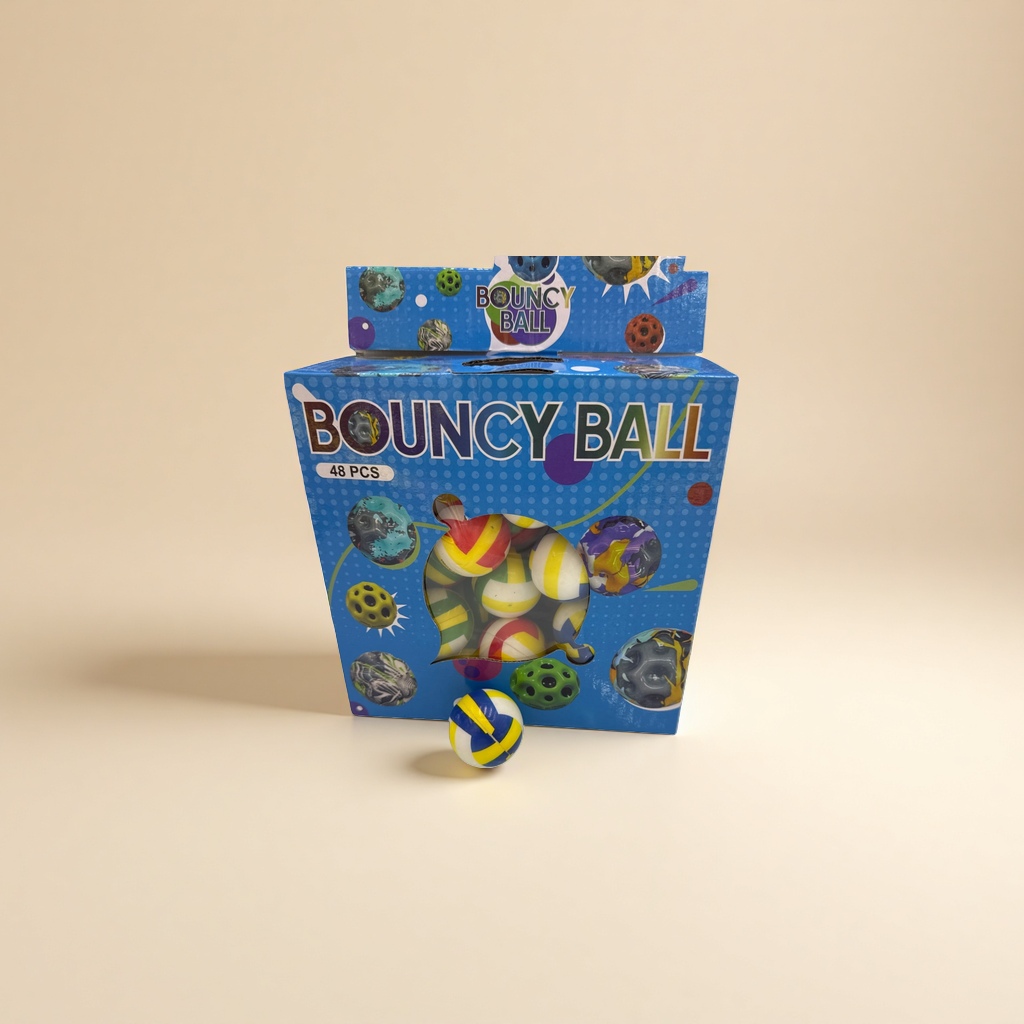 Colorful bouncy ball set with packaging box, children's educational and stress-relieving toys, safe and environmentally friendly Application Scenario