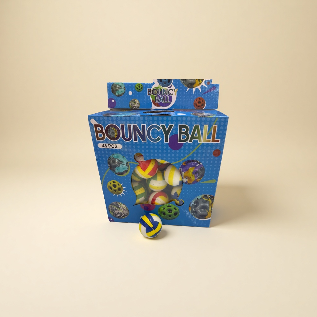 Colorful bouncy ball set with packaging box, children's educational and stress-relieving toys, safe and environmentally friendly Specification image
