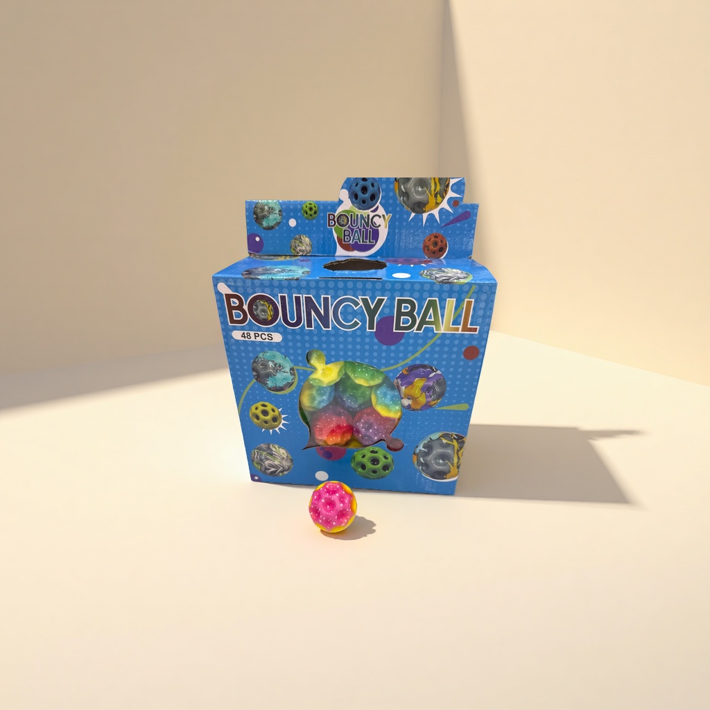 Colorful elastic balls with special packaging boxes are highly elastic, safe and non-toxic, and are children's educational toys details Picture