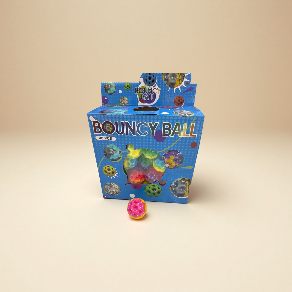 Colorful elastic balls with special packaging boxes are highly elastic, safe and non-toxic, and are children's educational toys
