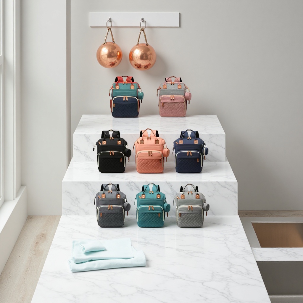 Multi-color backpack, fashionable and casual, large-capacity student commuting backpack Specification image