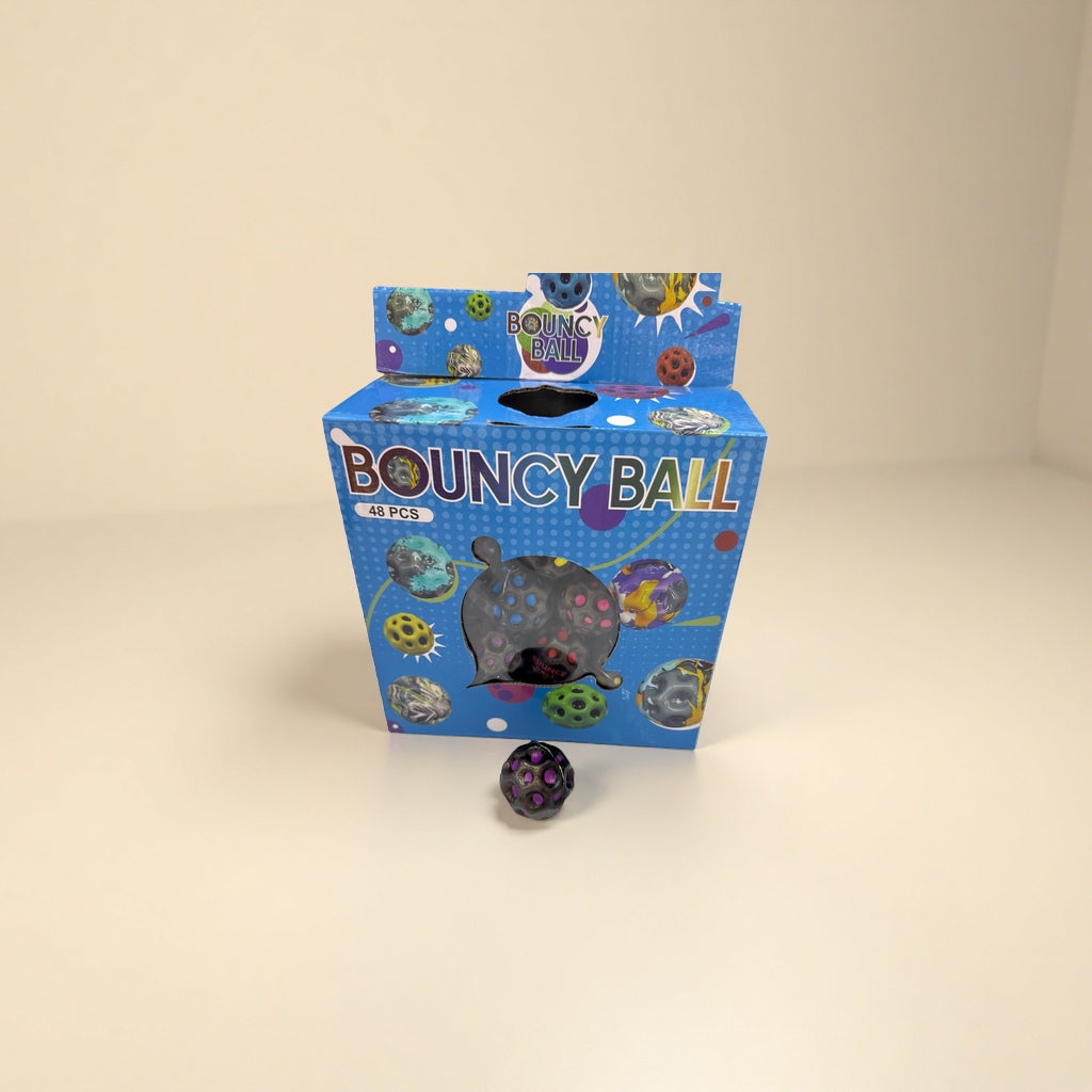 The colorful bouncy ball set includes a bouncy ball packaging box with multiple colors to choose from. It is a high-elasticity, shock-resistant children's educational toy details Picture
