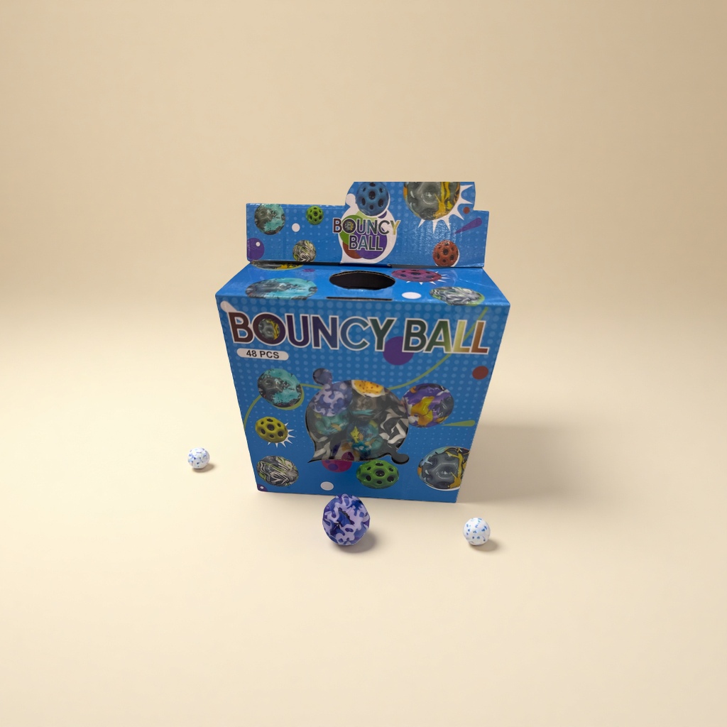 Colorful bouncy ball packaging box, bouncy balls, children's educational toys, sports and stress-relieving small balls details Picture