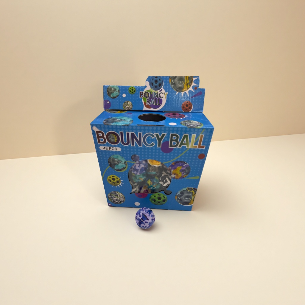 Colorful bouncy ball packaging box, bouncy balls, children's educational toys, sports and stress-relieving small balls