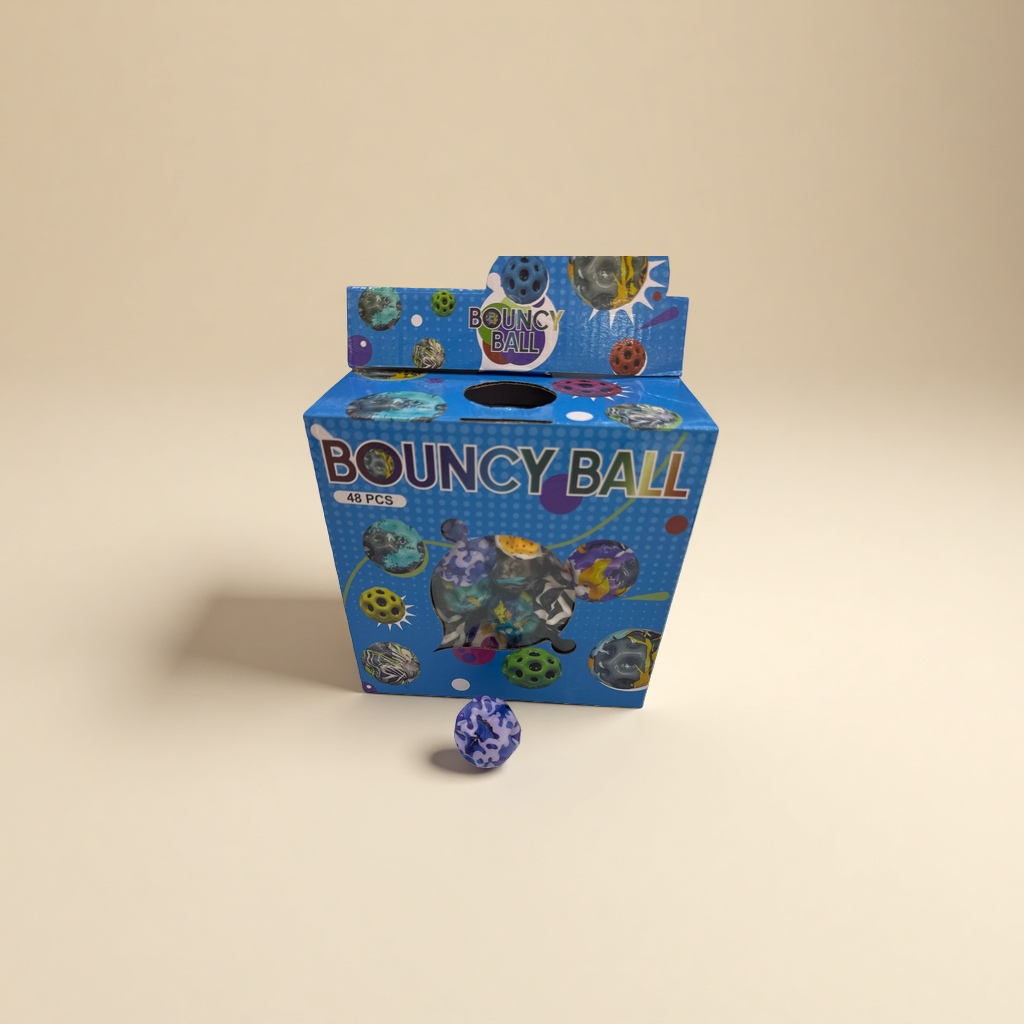 Colorful bouncy ball packaging box, bouncy balls, children's educational toys, sports and stress-relieving small balls Specification image
