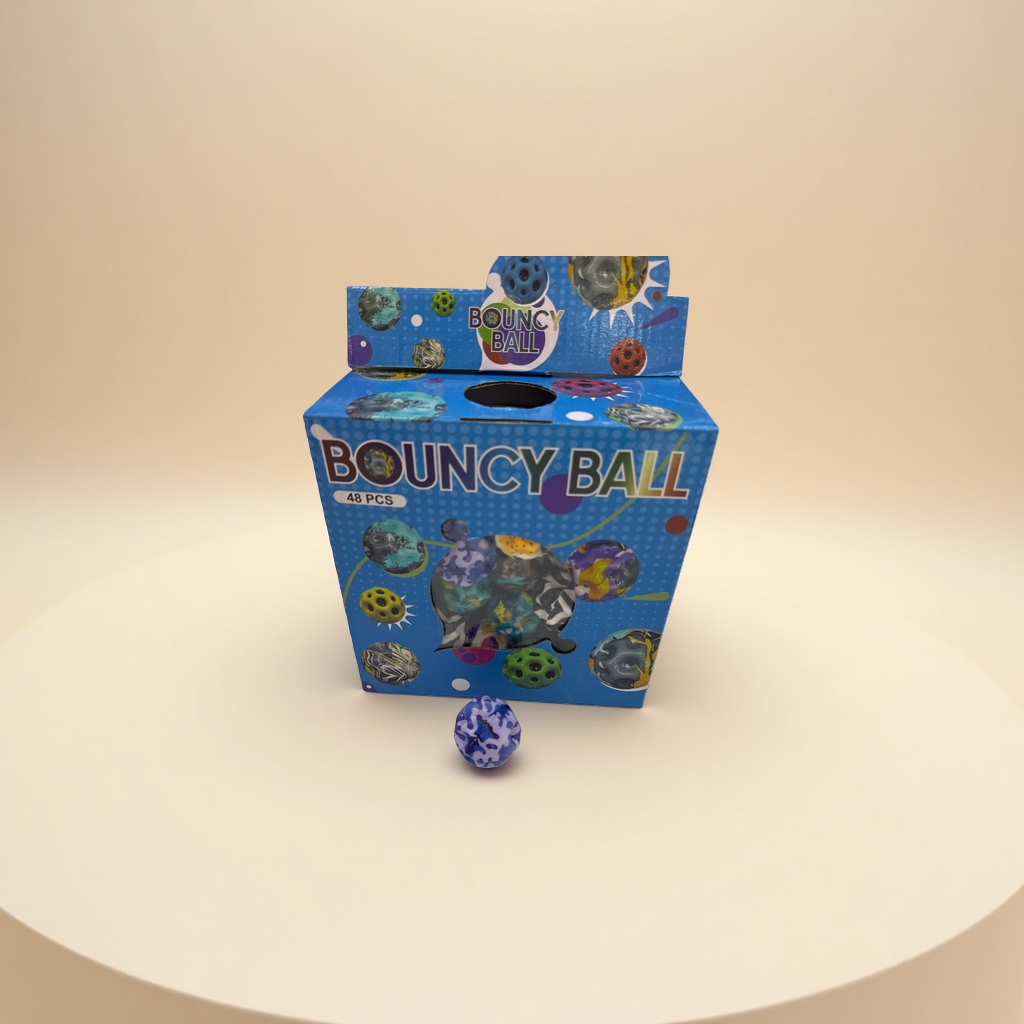 Colorful bouncy ball packaging box, bouncy balls, children's educational toys, sports and stress-relieving small balls Application Scenario