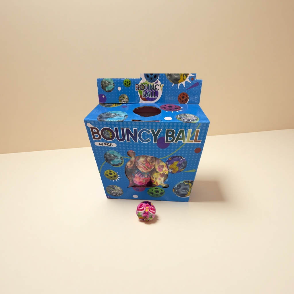 Colorful bouncy ball set with packaging box, children's educational and stress-relieving toys, for sports training