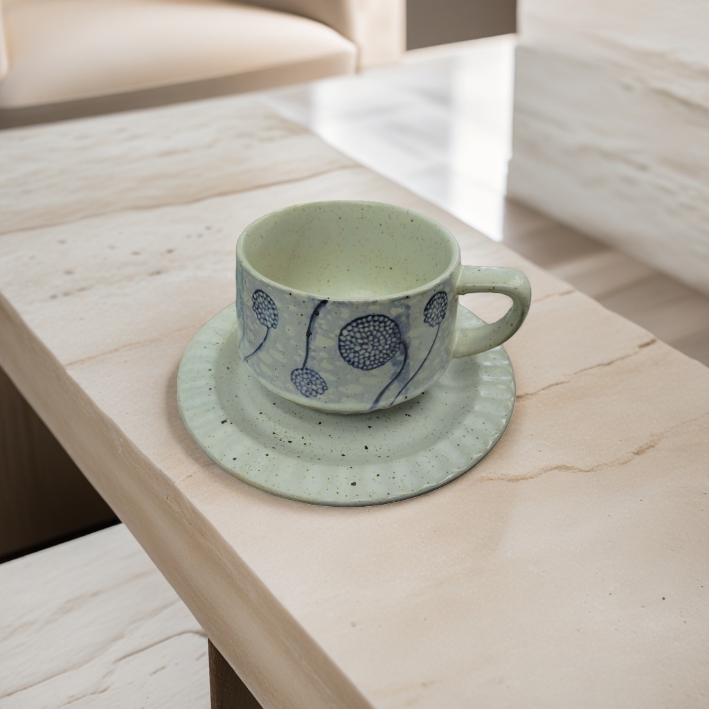 High borosilicate ceramic cup, heat-resistant and anti-scald household and office water cup, 350ml simple tea cup details Picture