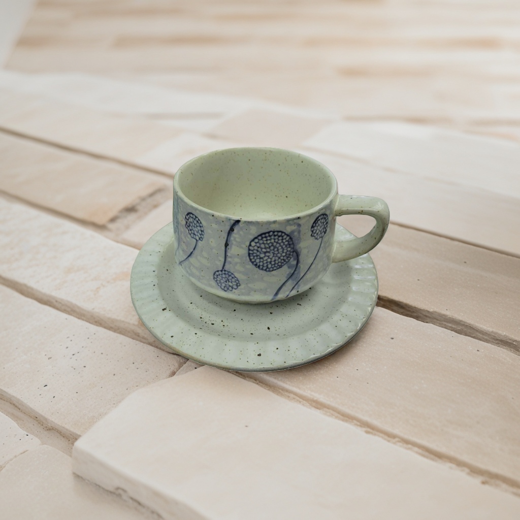 High borosilicate ceramic cup, heat-resistant and anti-scald household and office water cup, 350ml simple tea cup
