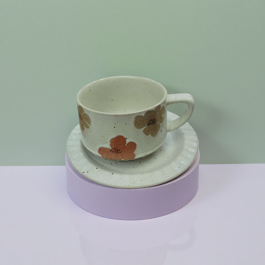 Ceramic tea cups are made by high-temperature firing with a smooth glaze surface. They are portable water cups for home and office use details Picture
