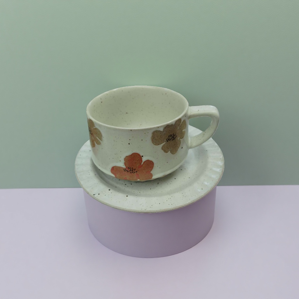 Ceramic tea cups are made by high-temperature firing with a smooth glaze surface. They are portable water cups for home and office use Specification image