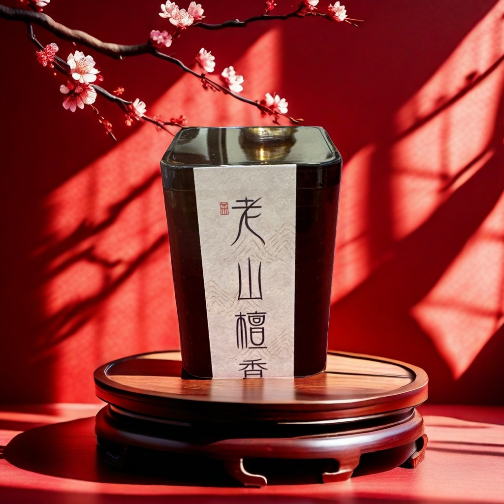 Old Mountain Sandalwood Incense Can, Natural agarwood Wood Fragrance Gift box