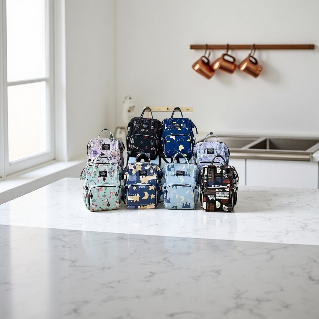 A variety of cartoon-patterned backpacks are fashionable for students' commuting, lightweight and with large capacity Application Scenario