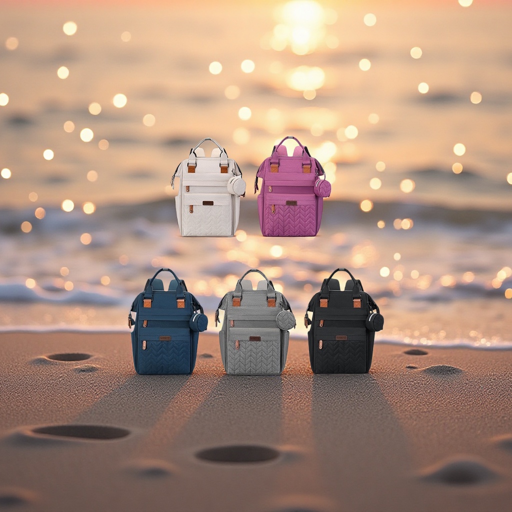 The color display backpack is available in multiple colors and is a fashionable student commuting backpack