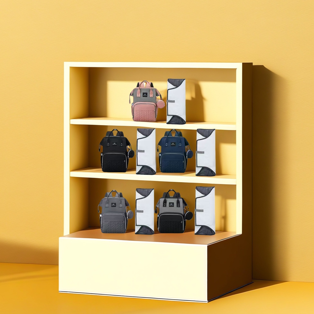 The designer's color scheme blends art with classic backpacks