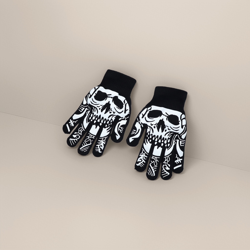Skuller-patterned cool and trendy gloves for both men and women, breathable and anti-slip cycling warm gloves 171420368 Application Scenario