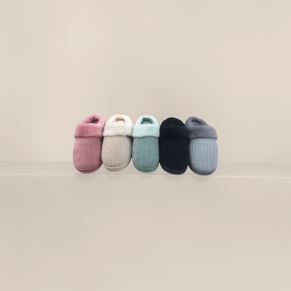 Thickened and warm indoor cotton slippers for women's winter Specification image