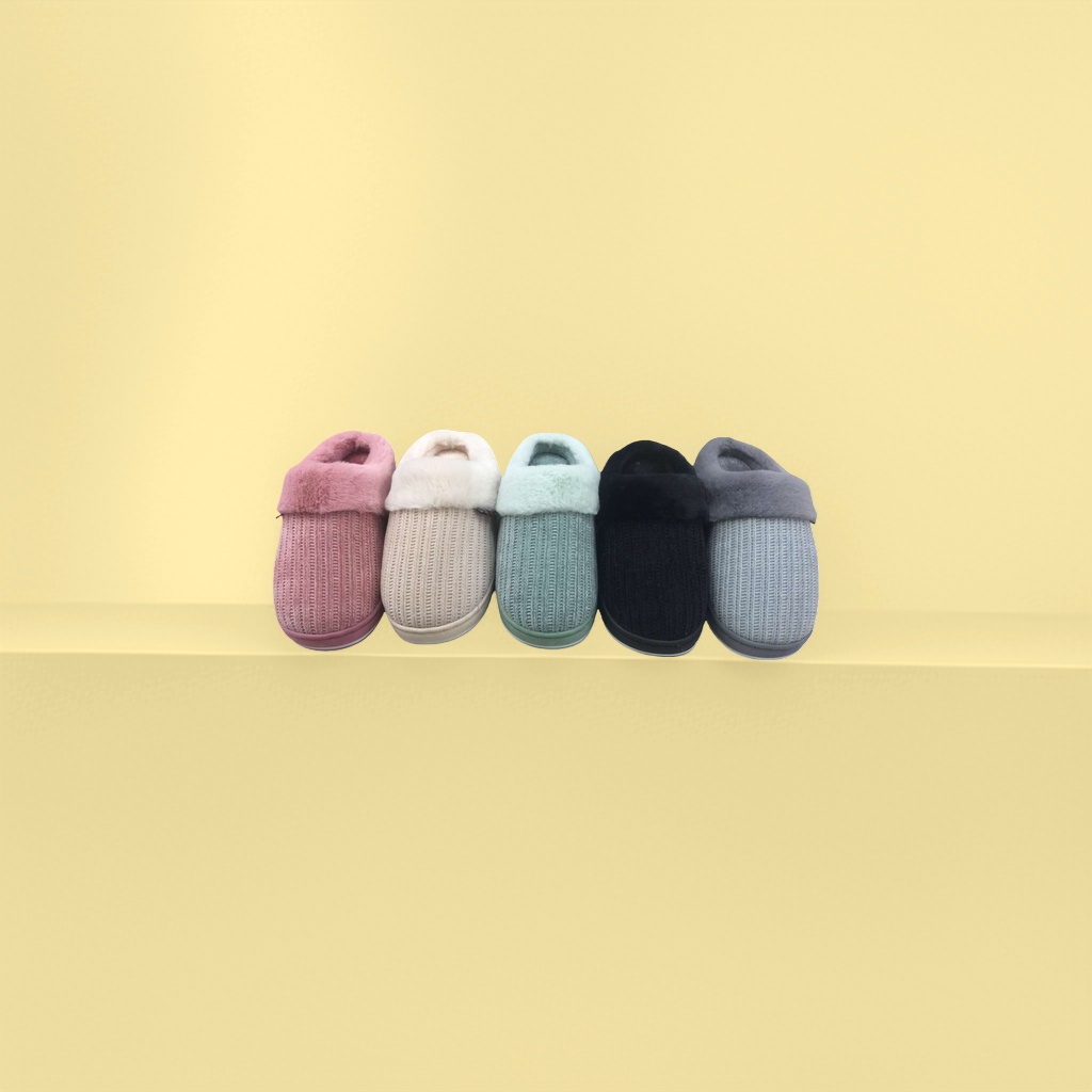 Thickened and warm indoor cotton slippers for women's winter