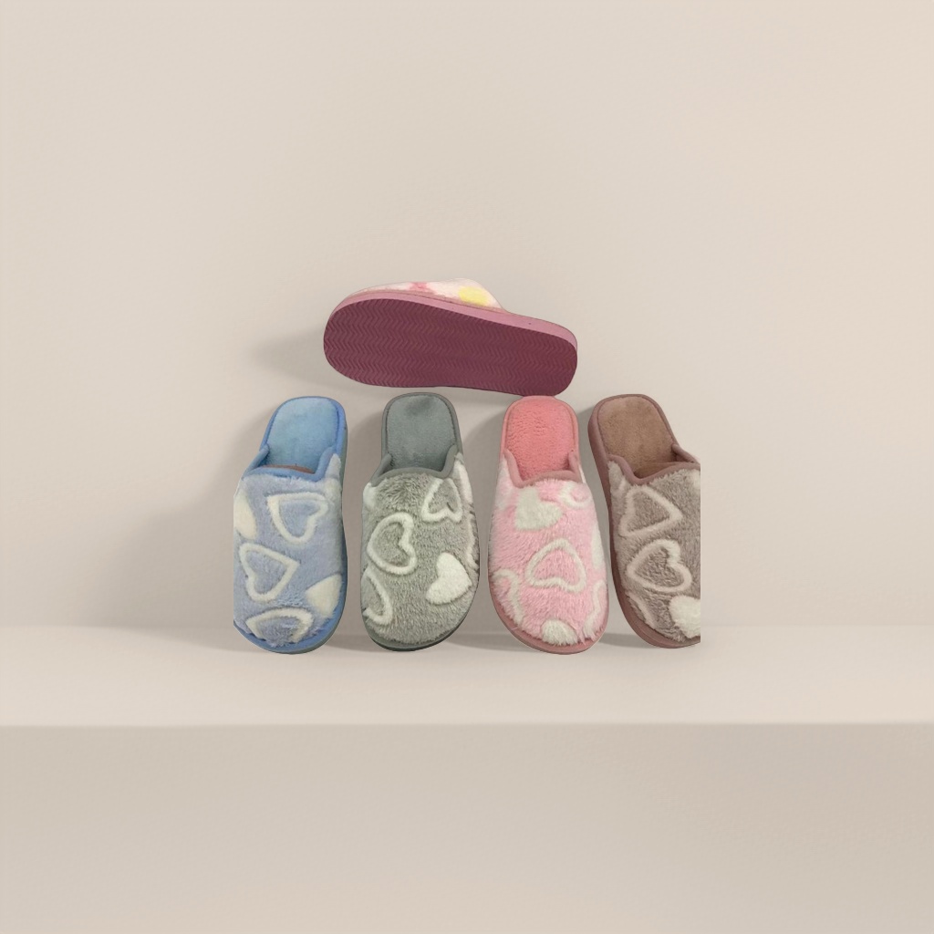 Thickened coral fleece home indoor thermal cotton slippers for women Specification image