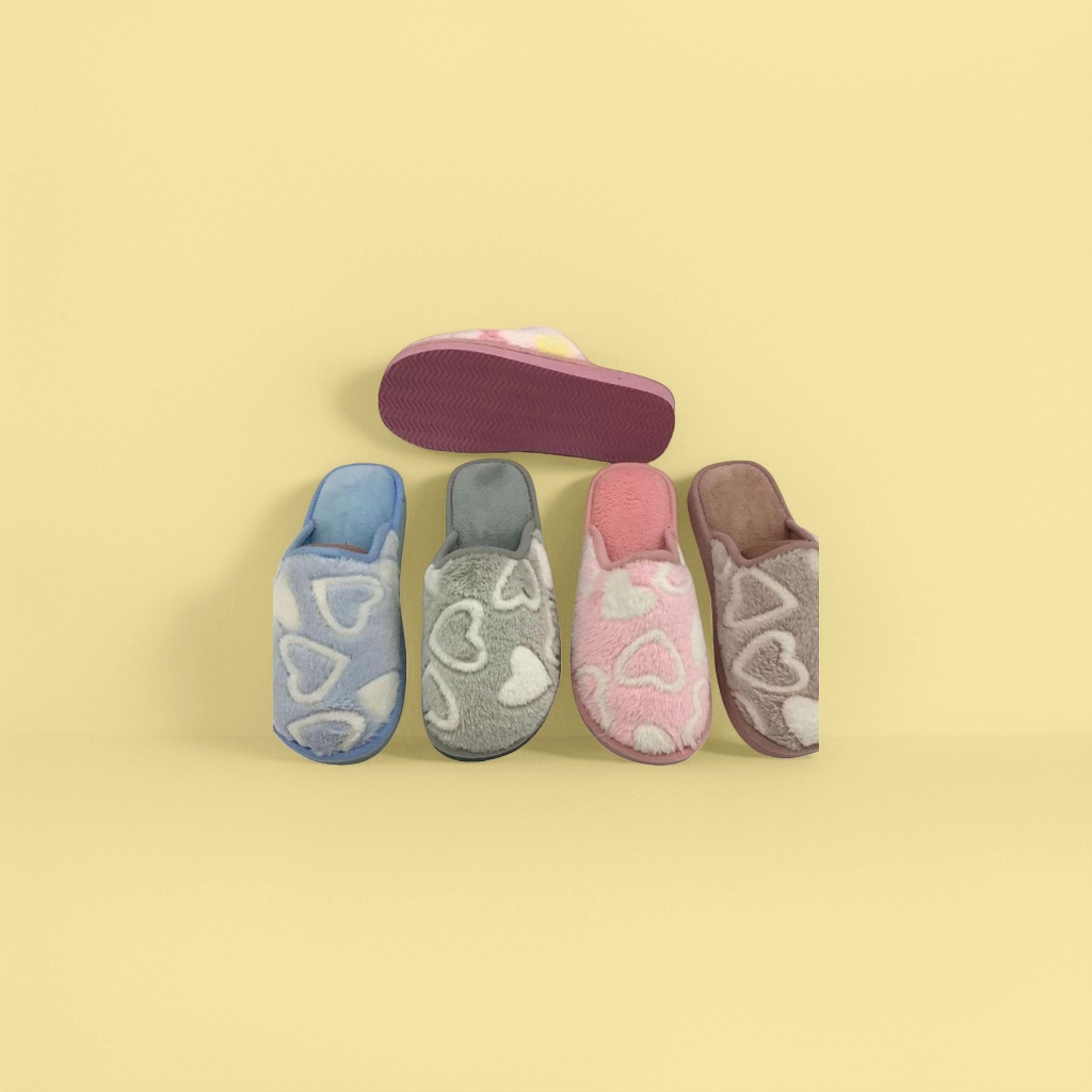 Thickened coral fleece home indoor thermal cotton slippers for women details Picture