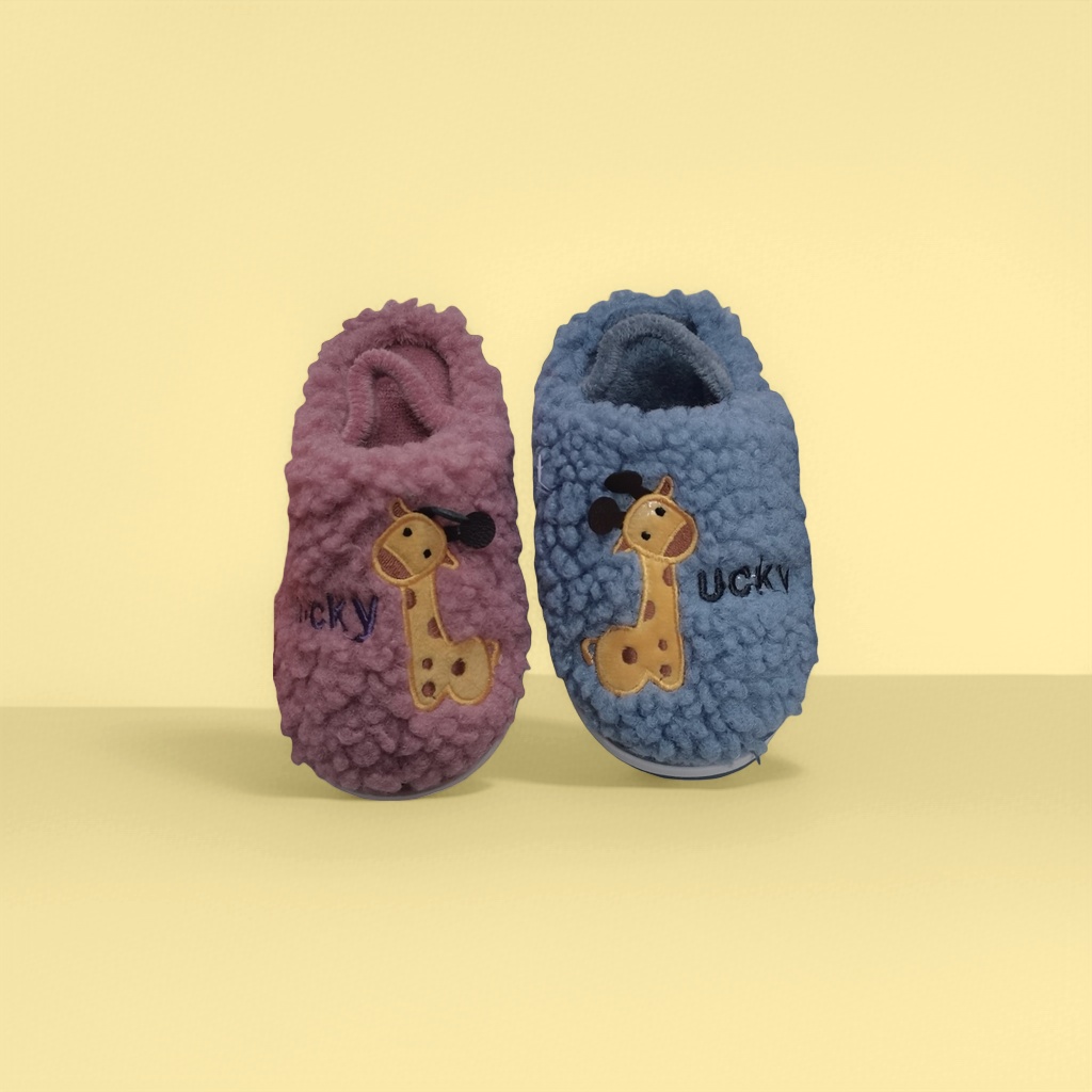 Plush slippers for women in winter, thickened and warm home cotton slippers, indoor anti-slip soft soles details Picture
