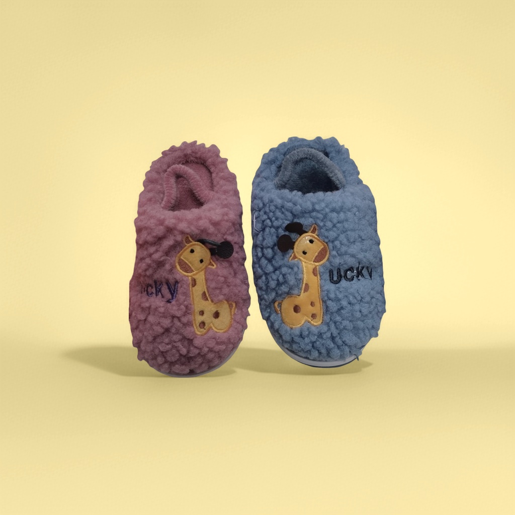 Plush slippers for women in winter, thickened and warm home cotton slippers, indoor anti-slip soft soles