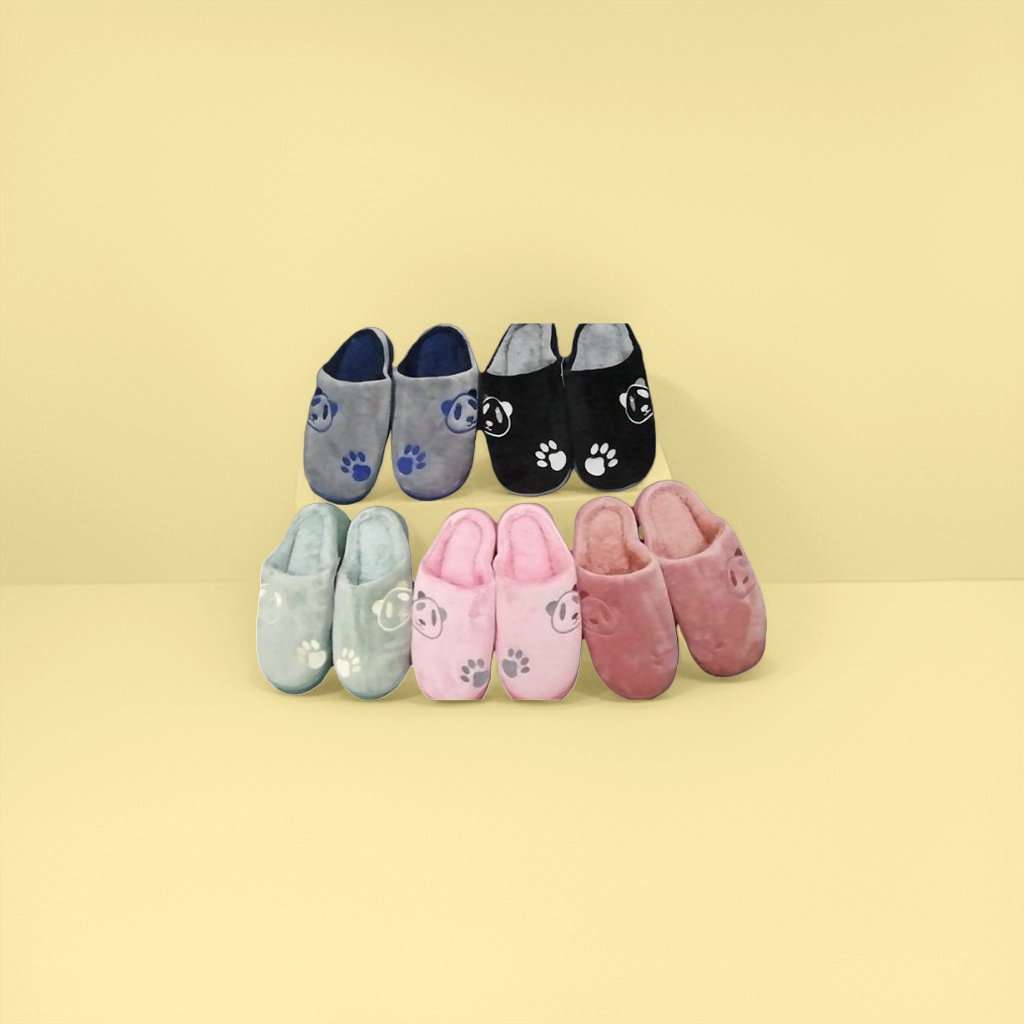 Plush slippers and thickened coral fleece home thermal cotton slippers details Picture