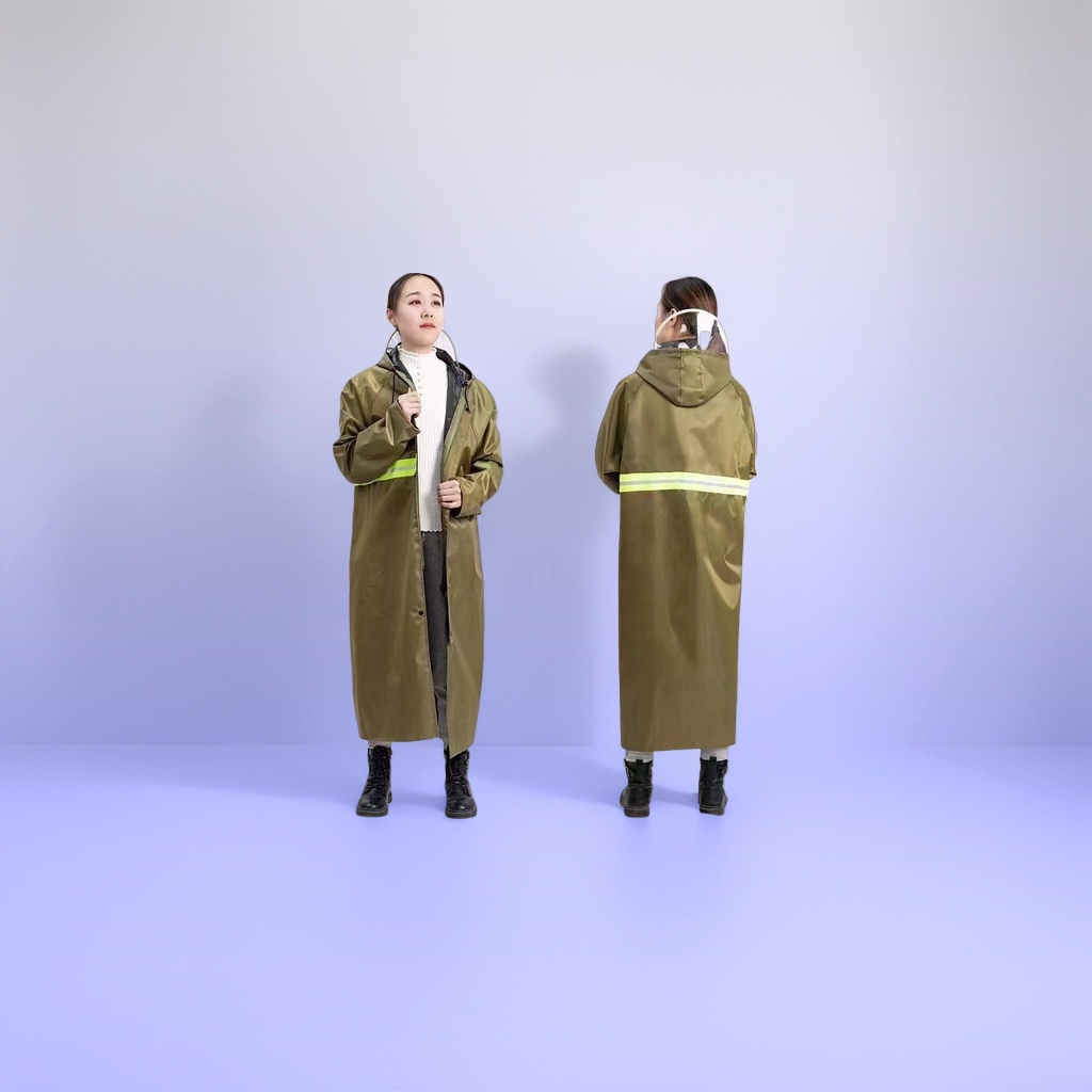 PVC engrosado impermeable unisex portátil plegable impermeable Specification image