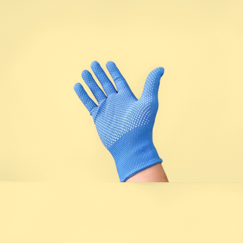Blue hand protection gloves for both men and women, thickened anti-slip and wear-resistant work gloves details Picture