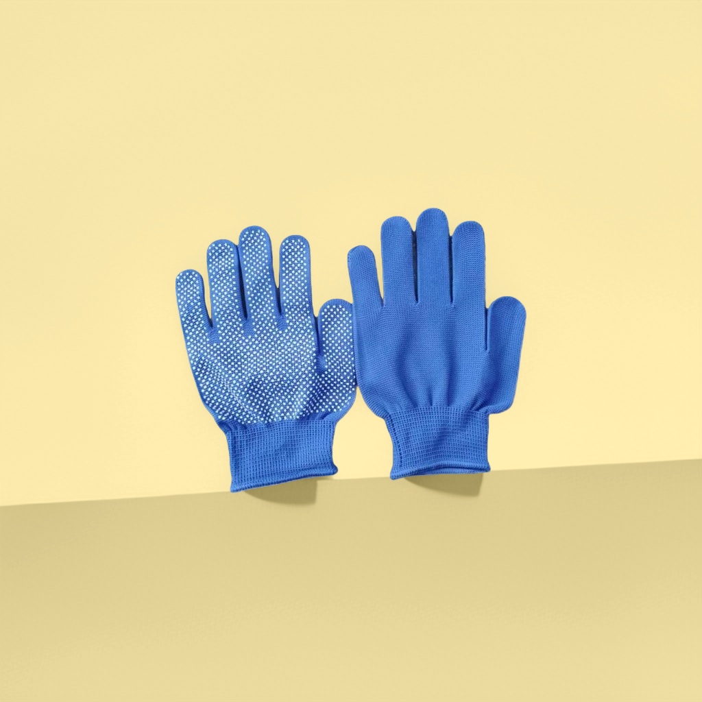 Blue anti-slip gloves for both men and women, thickened and wear-resistant work and household gloves details Picture
