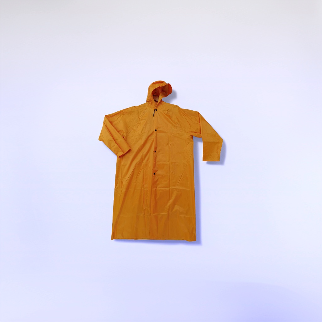 Orange raincoat, waterproof and windproof, suitable for children and adults, lightweight and foldable rain cover