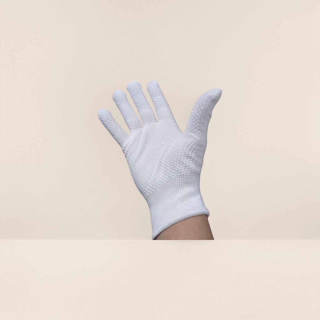White labor protection gloves for women, warm and anti-slip, fingertip touch screen style Specification image
