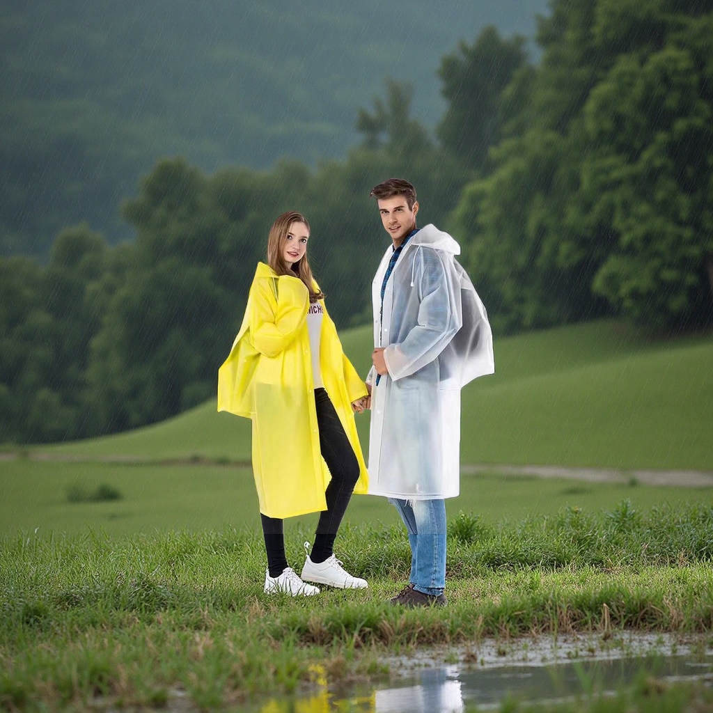 Thickened PVC raincoat, portable folding cycling raincoat for both men and women