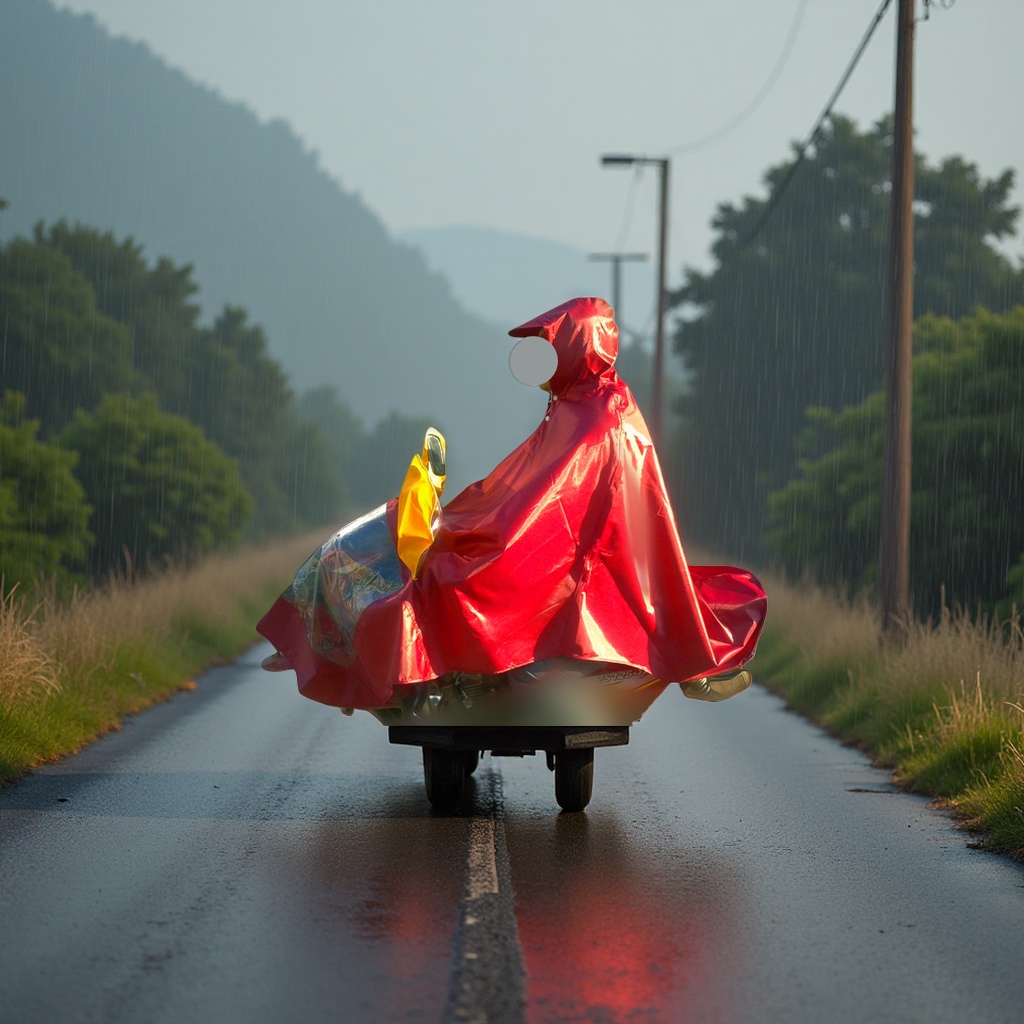 Single-person, motorcycle and electric bike raincoat style raincoat, suitable for use in tourism, outdoor and other places. details Picture