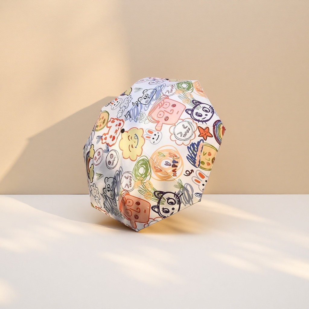 Cartoon-patterned all-weather umbrella, waterproof, sun-proof, lightweight folding umbrella Application Scenario