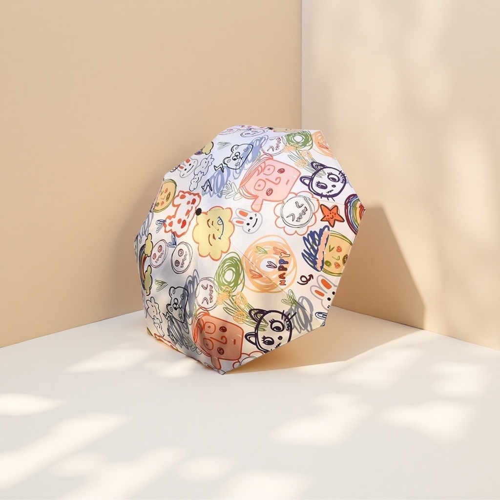 Cartoon-patterned all-weather umbrella, waterproof, sun-proof, lightweight folding umbrella Specification image