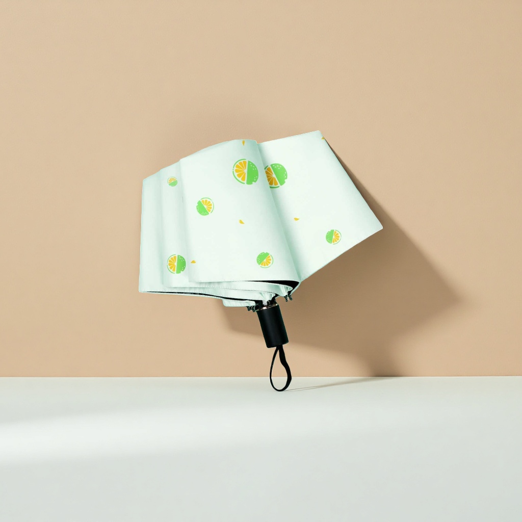 Lemon pattern printed all-weather umbrella, waterproof, sun-proof, lightweight and foldable, suitable for both women and men Application Scenario
