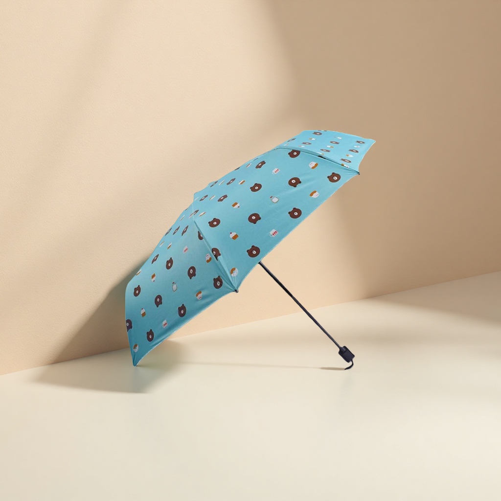 Blue cartoon pattern all-weather umbrella, waterproof and sun-proof lightweight folding umbrella Application Scenario